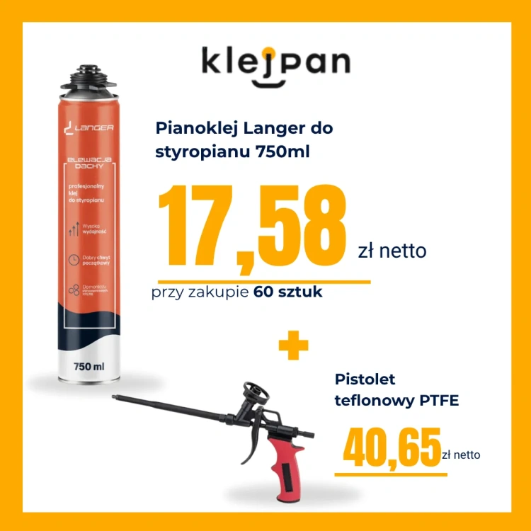 60x Pianoklej Langer do styropianu i pistolet teflon (2).webp